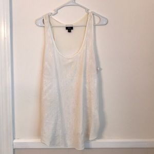 Mossimo white tank top blouse size XL